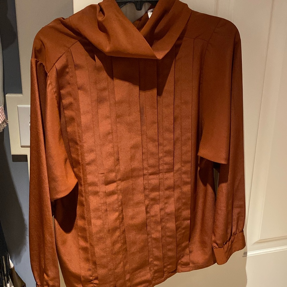 Vintage rust colored blouse